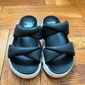 Sorel Black Sandals
